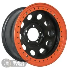 Off-Road-Wheels УАЗ (Черный с Оранжевым ободом)