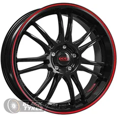 DOTZ Shift Pinstripe red (Black pinstripe red) 7J×R17 5×100 ET38 DIA60.1