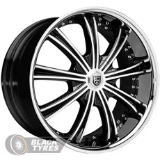 Lexani LX-19 (Black machined chrome lip) 8.5J×R20 5×112 ET35 DIA74.1