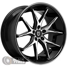 Lexani R-Twelve (Black machined) 8.5J×R20 5×108 ET35 DIA74.1
